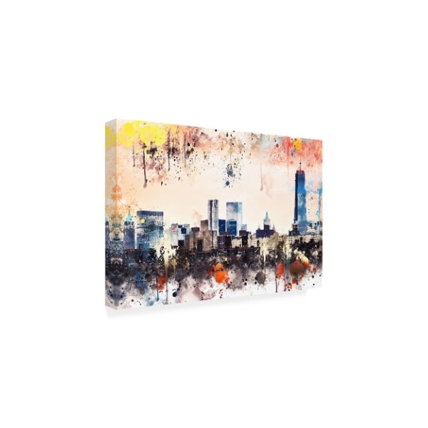 Philippe Hugonnard 'NYC Watercolor Collection - The View' Canvas Art,16x24